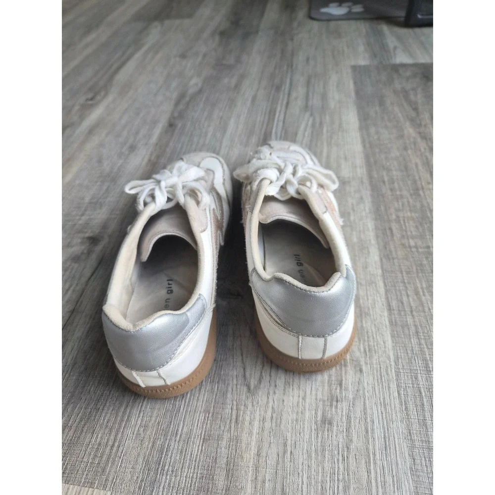 Madden Girl MKEENAR Kids Sneakers White Multi Rose Gold Lightning Bolt Size 5